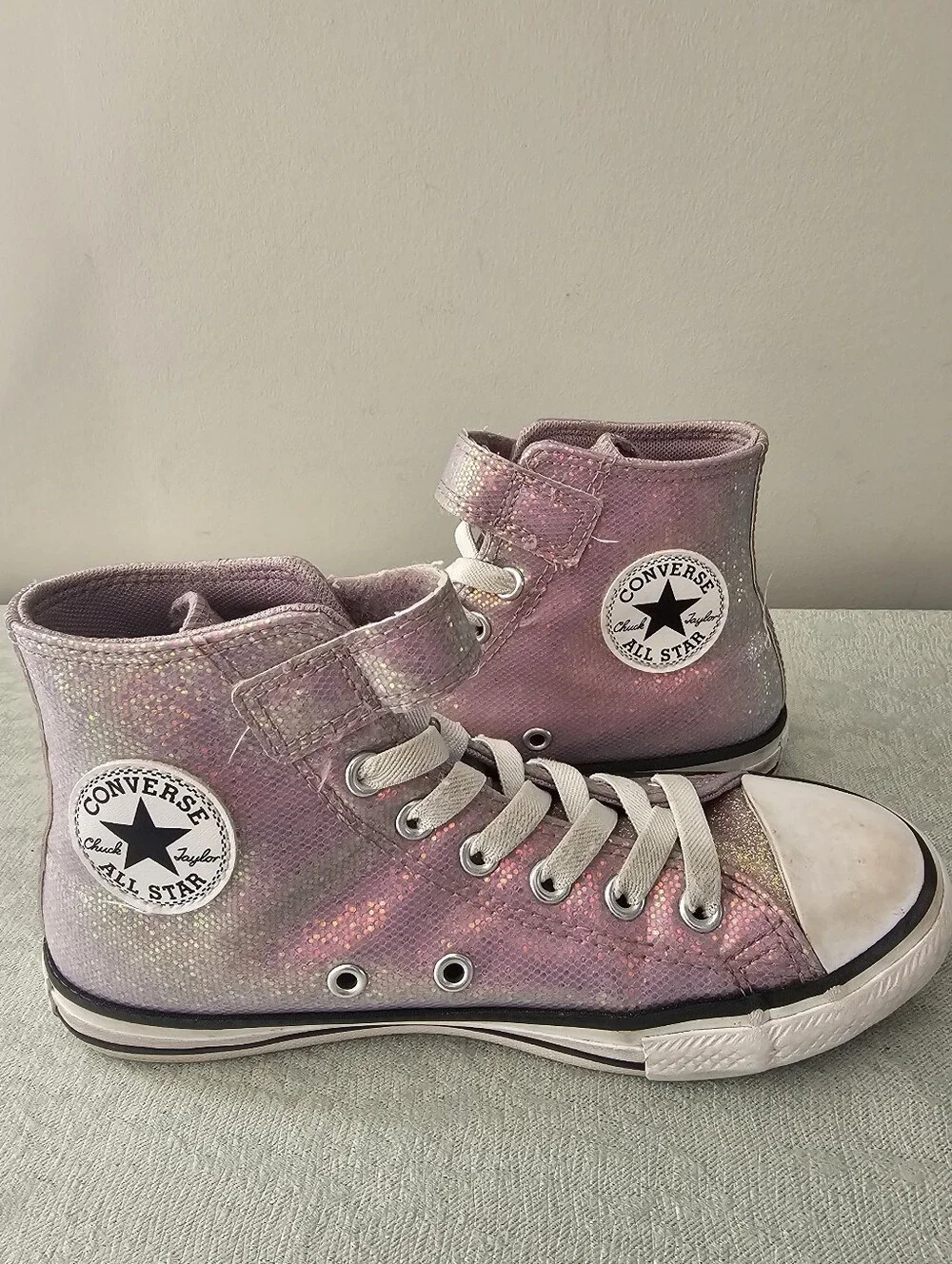 Chuck Taylor All Star Glitter Purple Casual High Top Sneakers
